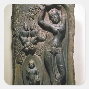 Adesivo Quadrado Maya da rainha que dá o nascimento ao Buddha