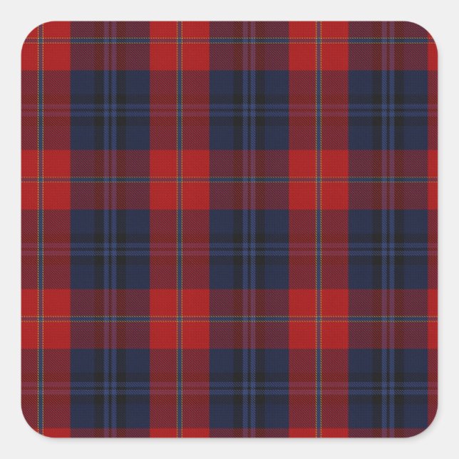 Adesivo Quadrado McKnight Clan Tartan (Frente)