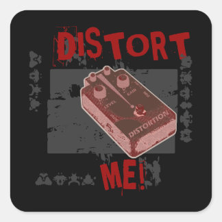 Adesivo Quadrado Me Distorça! Pedal de Distorção