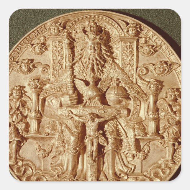 Adesivo Quadrado Medalha Trinity, versão reformulada do original (Frente)