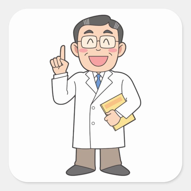 Adesivo Quadrado Médico (Frente)