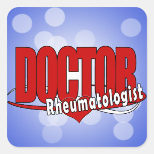 Adesivo Quadrado MÉDICO DE LOGOTIPO Rheumatologista