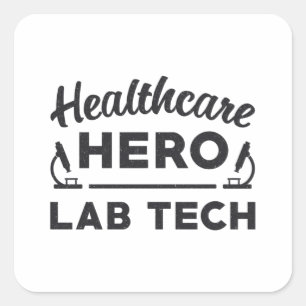 Adesivo Quadrado Médico do Laboratório de Tecnologia Hero Lab da 