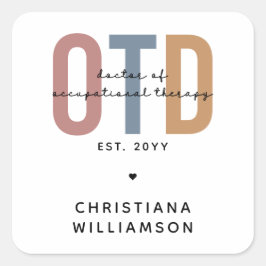 Adesivo Quadrado Médico Personalizado de Terapia Ocupacional
