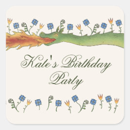 Adesivo Quadrado Medieval Ren Faire dragon