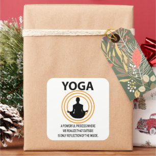 Adesivo Quadrado Meditação de Yoga Yoga