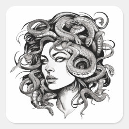 Adesivo Quadrado Medusa