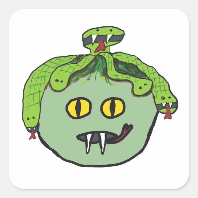 Adesivo Quadrado Medusa (Frente)