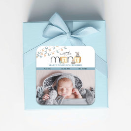 Adesivo Quadrado Meet The Mini Blue Baby Stickers