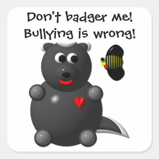 Adesivo Quadrado Mel Badger e Honey Bee