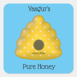 Adesivo Quadrado Mel Puro Colmeia Abelha Legal