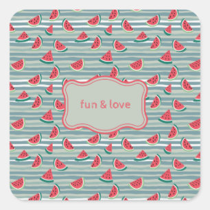 Adesivo Quadrado Melancia