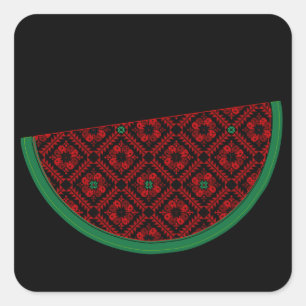 Adesivo Quadrado Melancia da Palestina