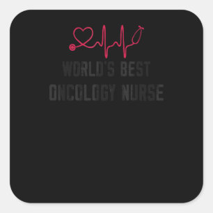 Adesivo Quadrado Melhor Enfermeira de Oncologia Semana das Enferme