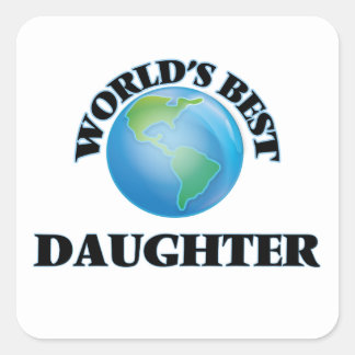 Adesivo Quadrado Melhor Filha do Mundo