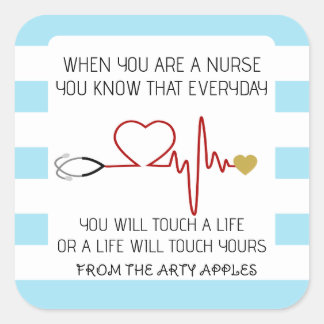 Adesivo Quadrado melhor marca de apreciação de Enfermeira