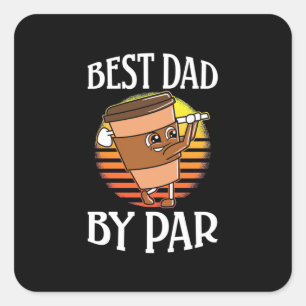 Adesivo Quadrado Melhor Pai De Golfer Por Par