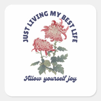 Adesivo Quadrado Melhor vida