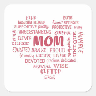 Adesivo Quadrado Melhores qualidades-mãe e características-mãe Invi