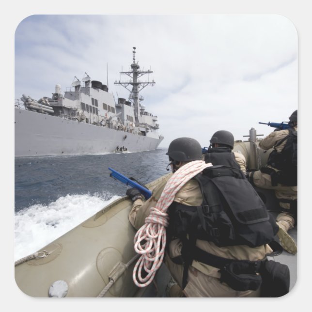 Adesivo Quadrado Membros da visita, conselho, pesquisa (Frente)