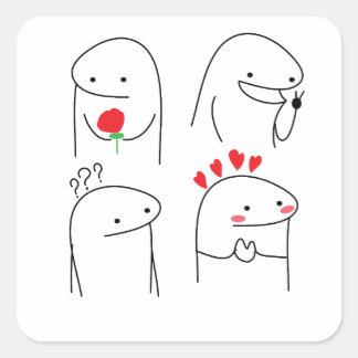 Adesivo Quadrado Memes Flork engraçados, flork,meme,flork