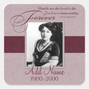 Adesivo Quadrado Memorial Personalizado Ama para Sempre