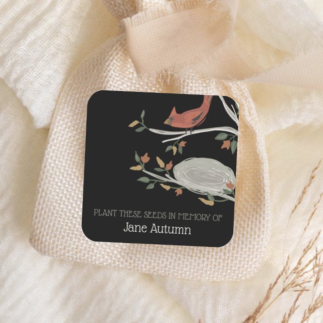 Adesivo Quadrado Memorial Seeds Queda Cardeal (Criador carregado)