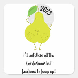 Adesivo Quadrado Memórias Engraçadas do feliz ano novo