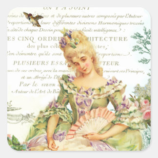 Adesivo Quadrado Memory Antoinette Sparrow French Sticker