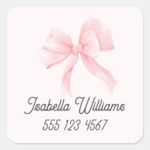 Menina com Laço Rosa Personalizado