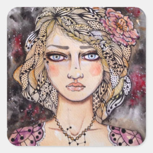 Adesivo Quadrado Menina de Orion