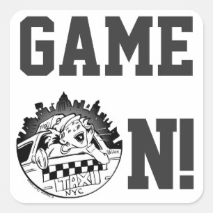 Adesivo Quadrado Menina do táxi