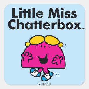 Adesivo Quadrado Menina Menina Chatterbox é Tão Chatterbox