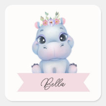 Menina personalizada hipopótamo