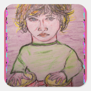 Adesivo Quadrado menino dos bongos