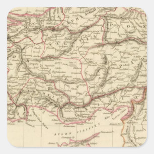 Adesivo Quadrado Menor de Ásia antigo