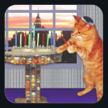 Adesivo Quadrado menorah cat.jpg<br><div class="desc">Não só para Chanukah,  este bonito gengibre acende as velas porque aconteceu aqui um milagre excelente!</div>