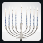 Adesivo Quadrado Menorah com velas queimadas<br><div class="desc">AssetID: 200485985-001 / {Thomas Northcut} / Menorah com velas queimadas</div>
