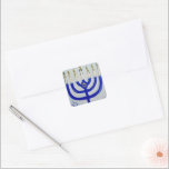 Adesivo Quadrado Menorah Square Stickers<br><div class="desc">Esta menorah vem de uma das minhas ilustrações originais! Trabalho de arte © Abigail Davidson</div>