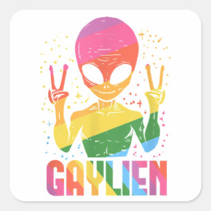 Adesivo Quadrado Mens Gaylien Gift Para Um Gay