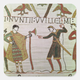 Adesivo Quadrado Mensageiros de Duke William vieram encontrar o Con