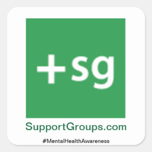 Adesivo Quadrado #MentalHealthAwareness de SupportGroups.com