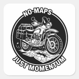 Adesivo Quadrado Mentalidade de Liberdade no Turismo de Moto