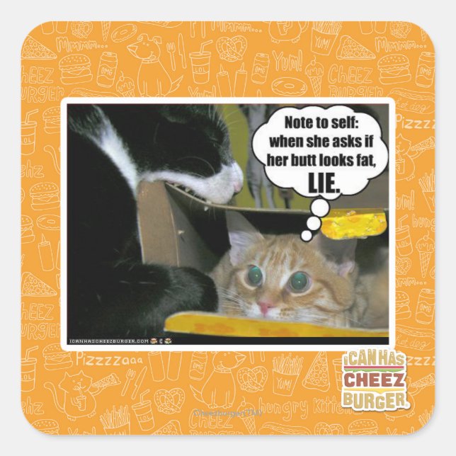 ADESIVO QUADRADO MENTIRA (Frente)