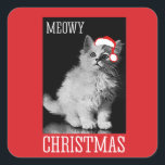 Adesivo Quadrado Meowy Christmas<br><div class="desc">Feliz Holigays! Compre o Holiday Humor, Designs LGBTQ e presentes de Natal Engraçados em LGBTShirts.com Comprar para Todos e Procurar mais de 10.000 Presentes LGBTQ , Humor de Férias, Igualdade, Slang e Designs de Cultura. O Gay mais exclusivo, Bi lésbica, Trans, Queer e Roupa intersexual na web. COMPRE mais Designs...</div>