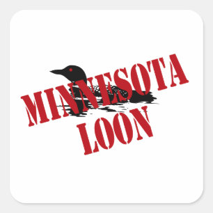 Adesivo Quadrado Mergulhão-do-norte de Minnesota