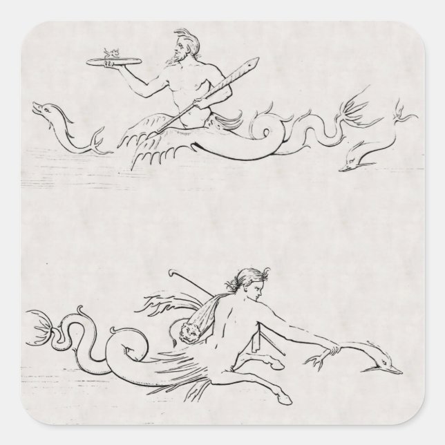 Adesivo Quadrado Merpeople (Frente)