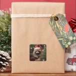 Adesivo Quadrado Merry Christmas Racoon<br><div class="desc">Trilha de Natal</div>