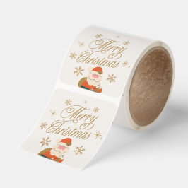Adesivo Quadrado Merry Christmas Santa Sticker Roll