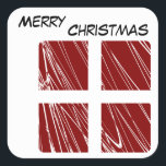 Adesivo Quadrado Merry Christmas Sticker<br><div class="desc">Merry Christmas Sticker</div>